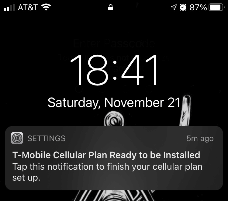 Carrier Cellular Plan Ready to Be Installed