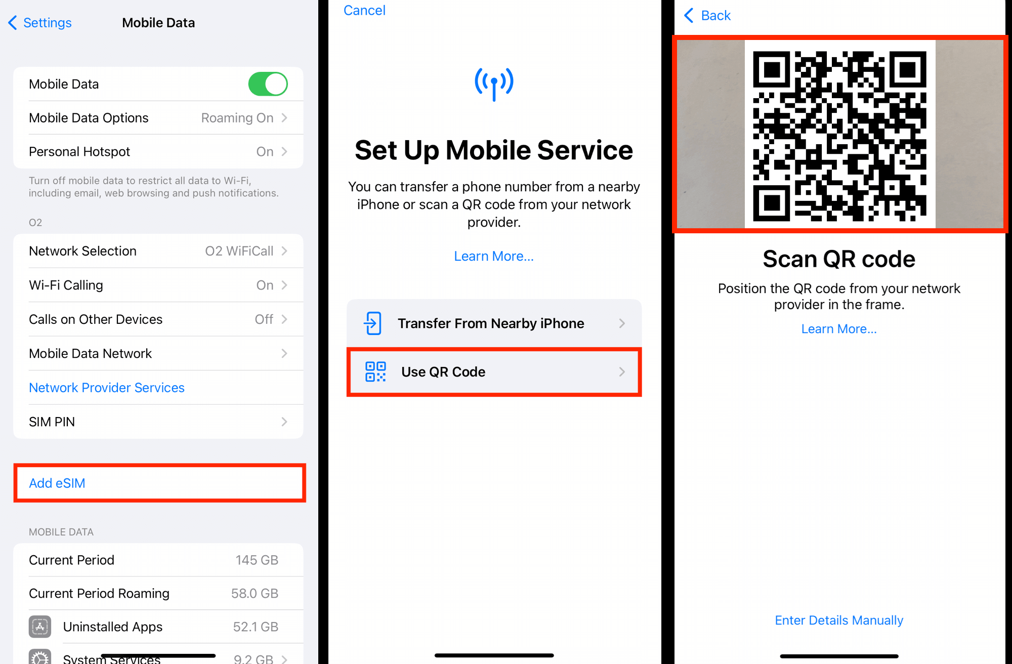 Use QR Code to Activate Your eSIM on iPhone Settings